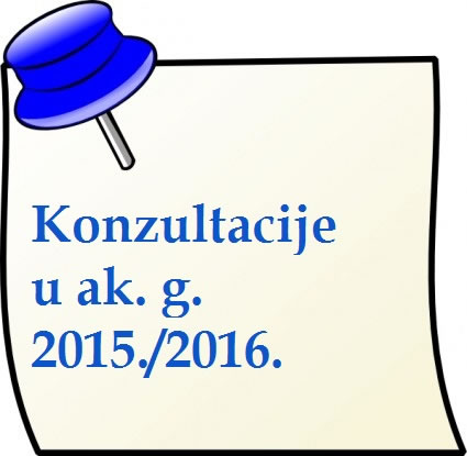 Konzultacije u zimskom semestru ak. g. 2015./2016.