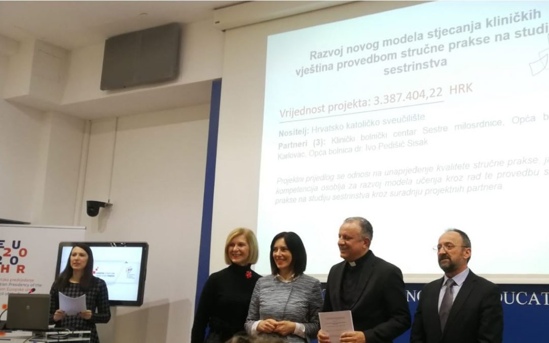 Sredstva za razvoj novog modela stjecanja kliničkih vještina provedbom stručne prakse na studiju sestrinstva