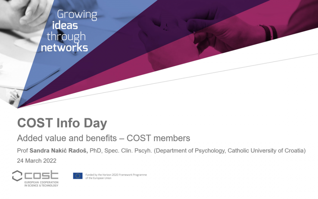 Profesorica Nakić Radoš sudjelovala u COST Info Day Croatia