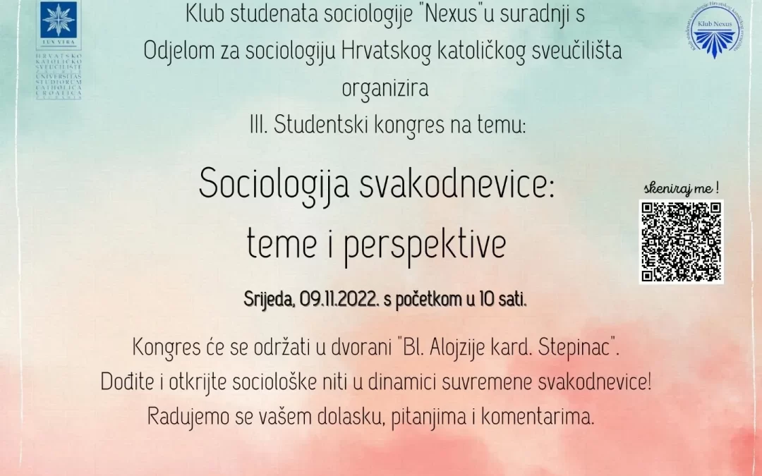 III. studentski kongres na Odjelu za sociologiju